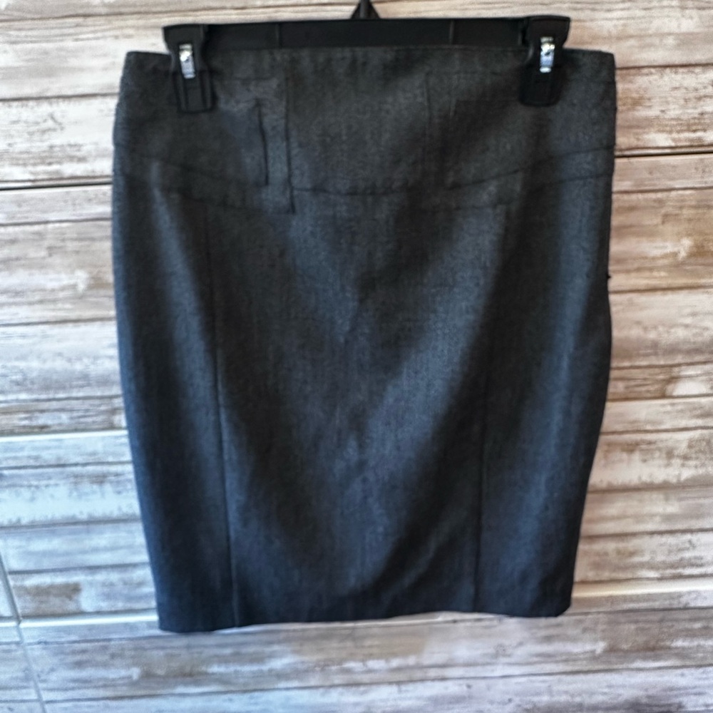 🖤 Express Gray Pencil Skirt Stretch Career Office Back Slit